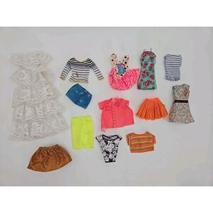 Lot Of Clothes Barbie & Other Fashion Doll. Dresses Skirts Pants Shorts Tops